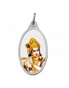 Krishna Silver Colour Pendant 