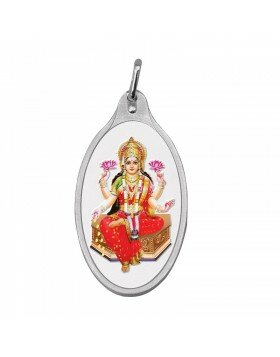 Lakshmi ji Silver Colour Pendant