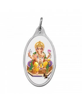 Ganesh Ji Silver Colour Pendant
